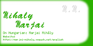 mihaly marjai business card