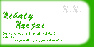 mihaly marjai business card